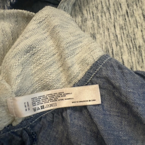 Saturday Sunday (Anthropologie) XS mint EUC cond Elegant Heathered Top w denim - Picture 12 of 14